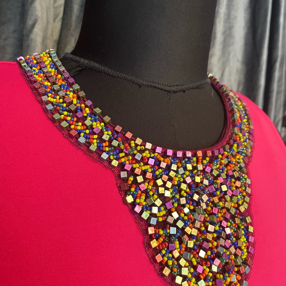 Boston Proper Embellished Scuba Dress